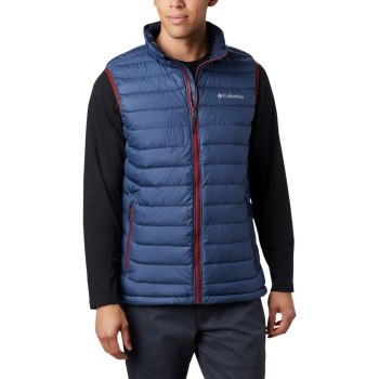 Columbia Gilet Heren, Powder Lite DonkerBlauw, 13GTWFPVN